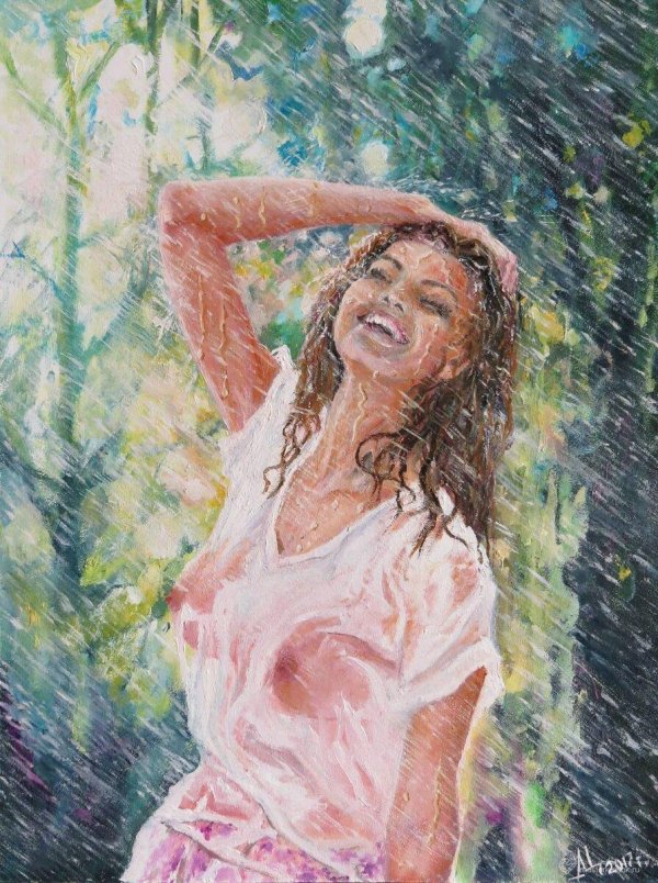 Девушка дождь