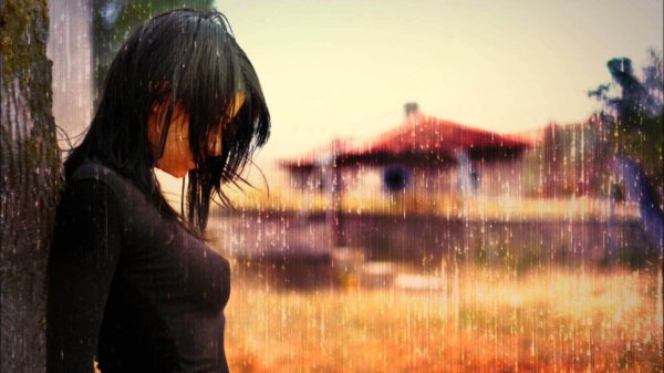 Девушка дождь