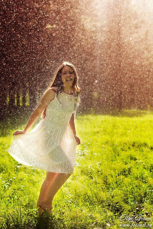 Девушка дождь