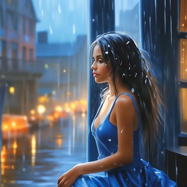 Девушка дождь