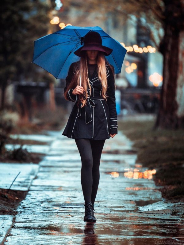 Девушка дождь