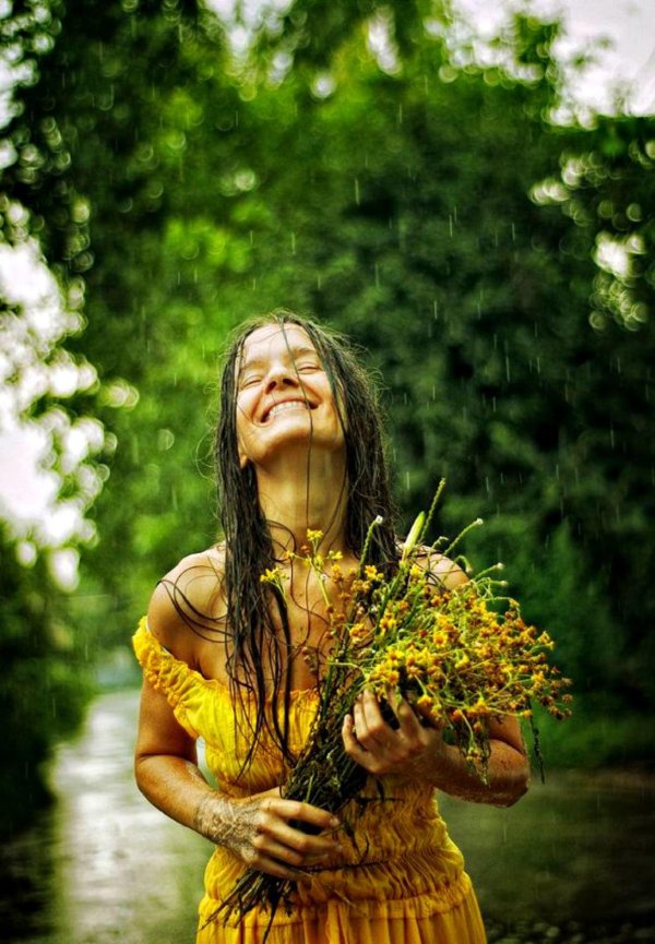 Девушка дождь