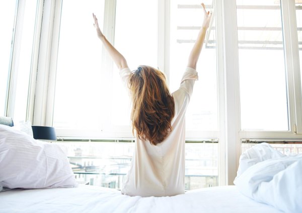 Девушка проснулась