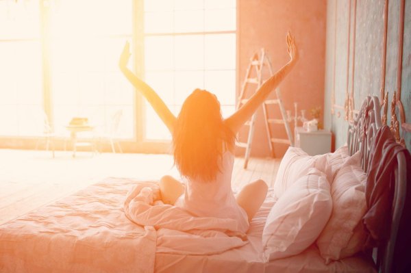 Девушка проснулась