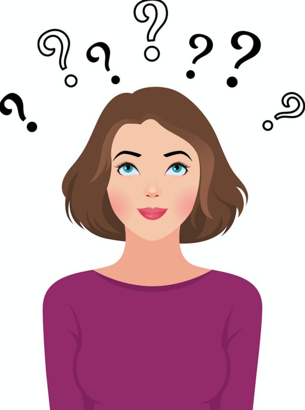 Девушка думает