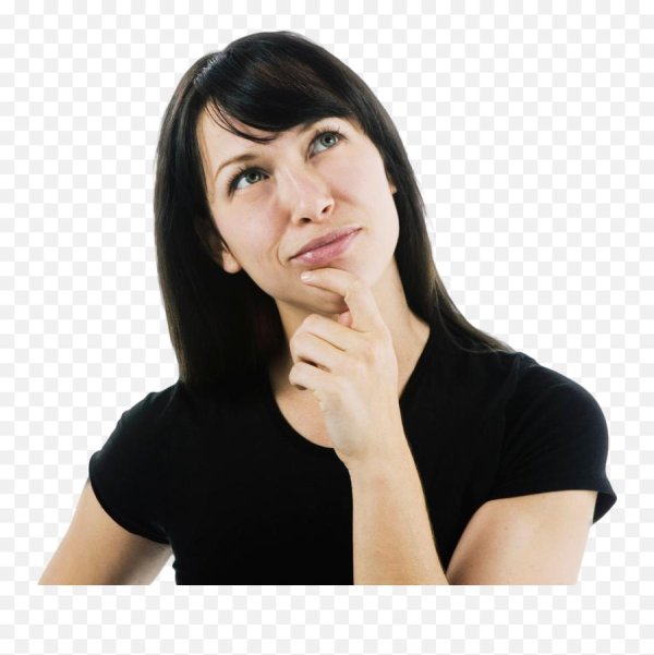 Девушка думает