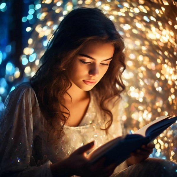 Девушка читает