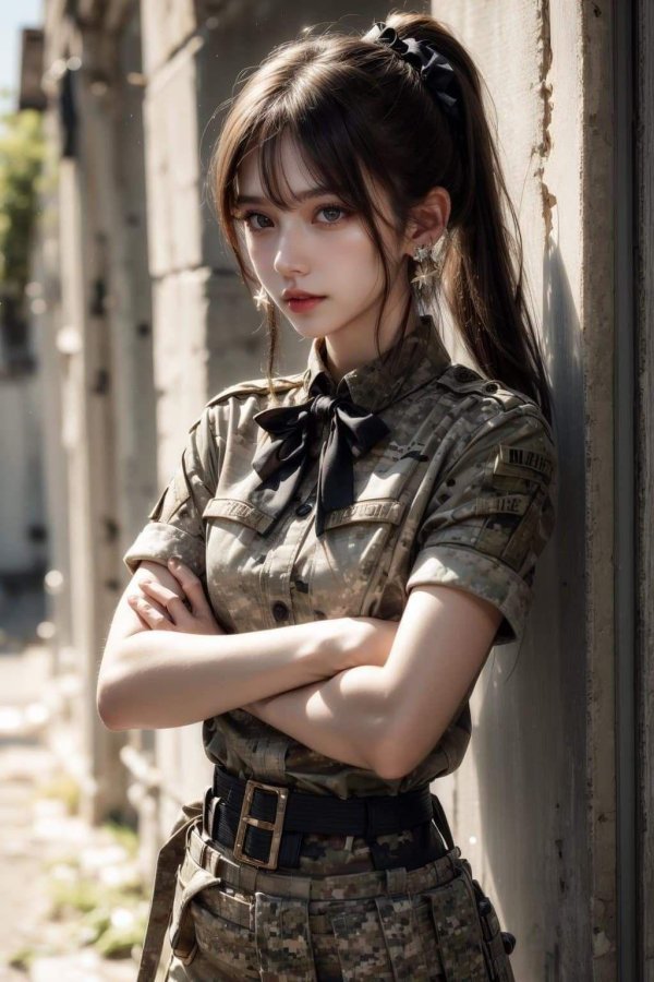 Девушка солдат