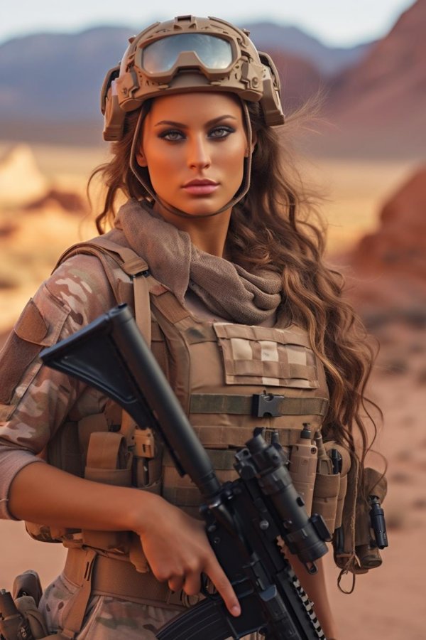 Девушка солдат