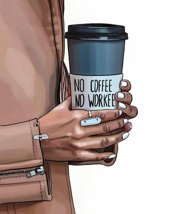 Девушка пьет