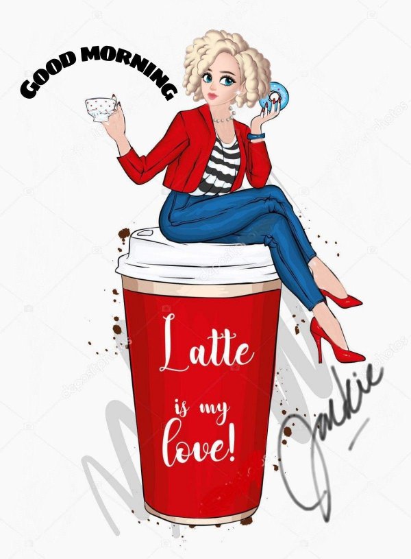 Девушка пьет