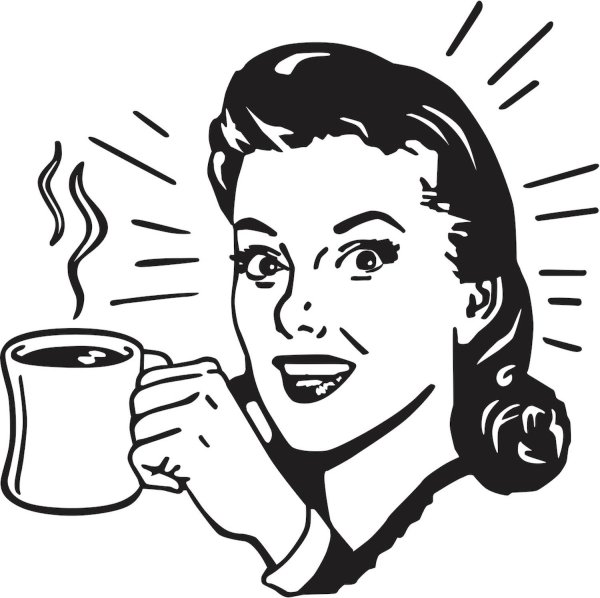 Девушка пьет