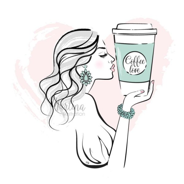 Девушка пьет