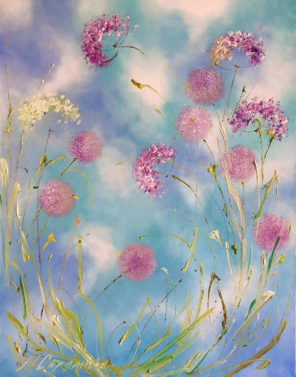 живопись ларисса гамильтон  одуванчики