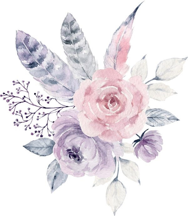 цветок акварель