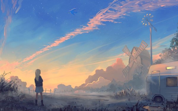 Пейзажи девушка