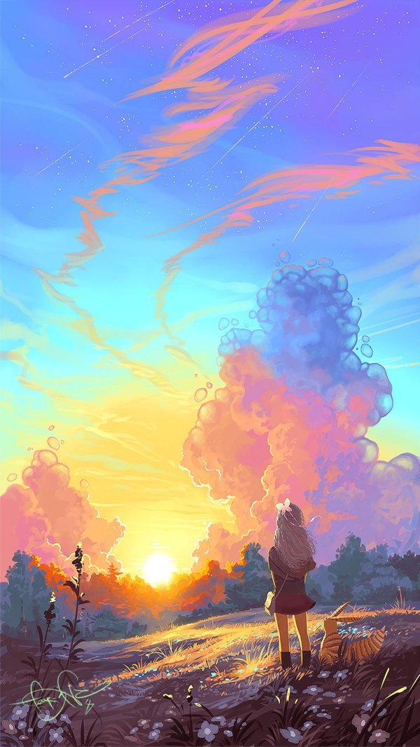 Пейзажи девушка