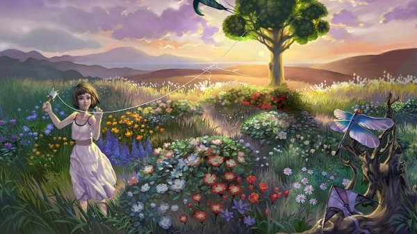 Пейзажи девушка