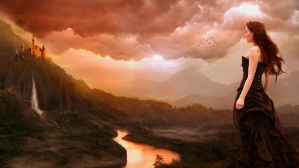 Пейзажи девушка