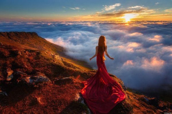 Пейзажи девушка