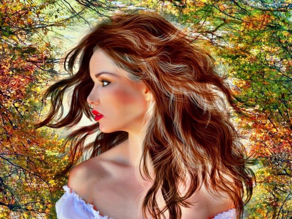 Пейзажи девушка