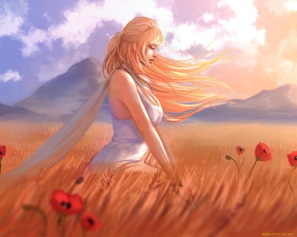 Пейзажи девушка