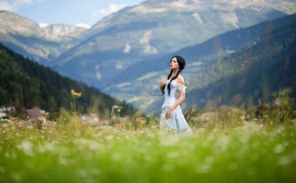 Пейзажи девушка