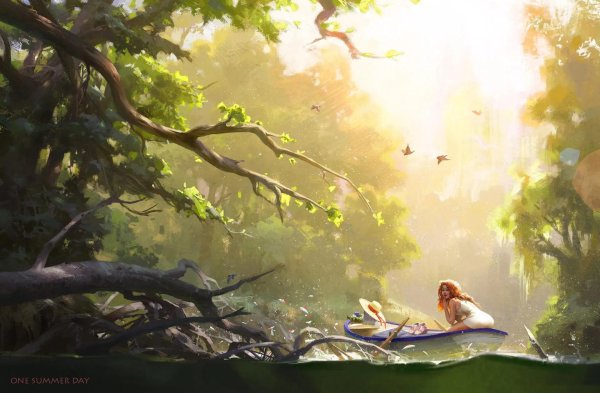 Пейзажи девушка