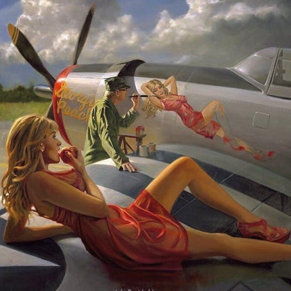 Самолет девушка