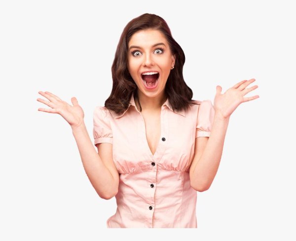 Удивленная девушка