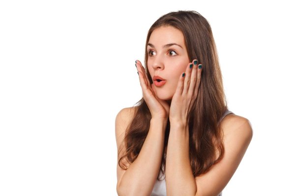 Удивленная девушка