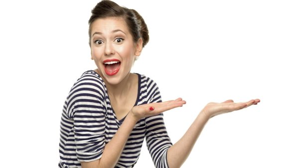 Удивленная девушка