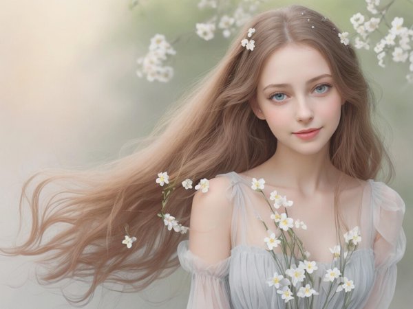 Длинноволосая девушка