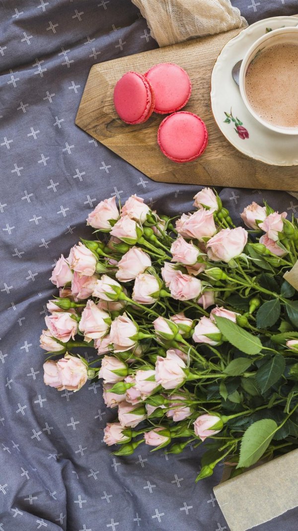 букет на постели