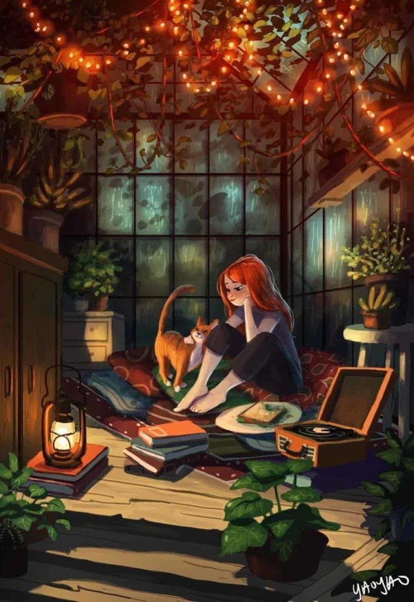 Уютная девушка