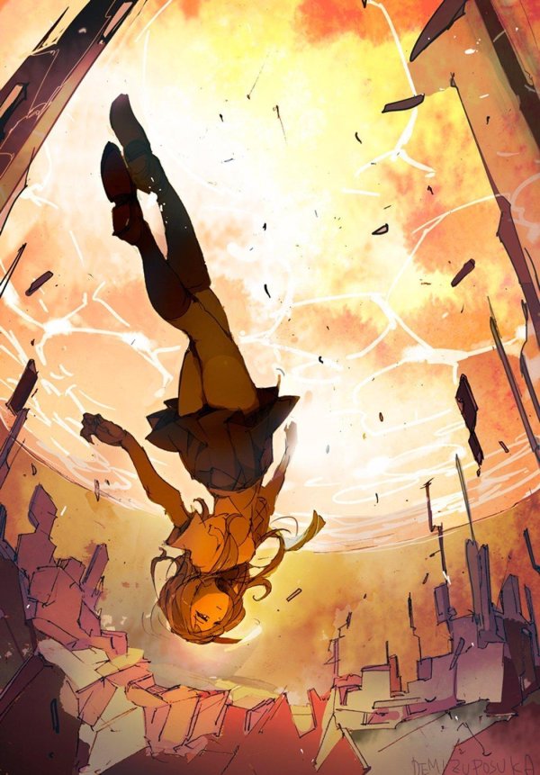 Девушка падает