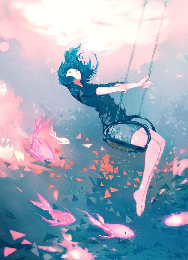 Девушка падает