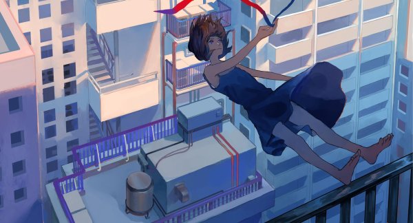 Девушка падает