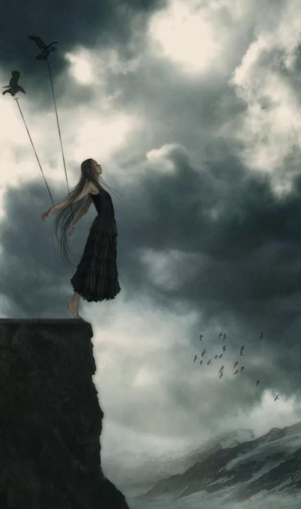 Девушка падает