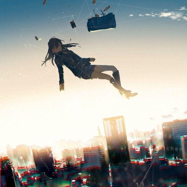 Девушка падает