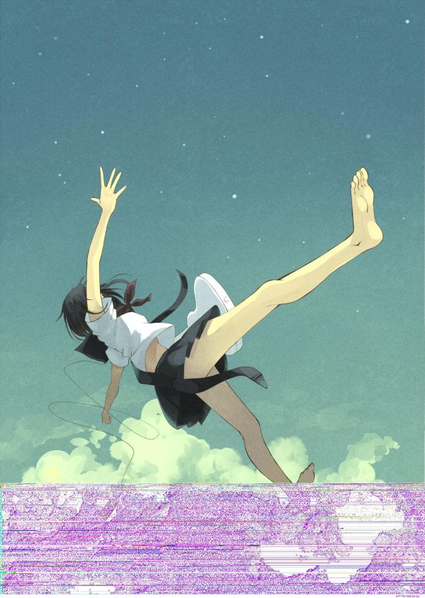 Девушка падает