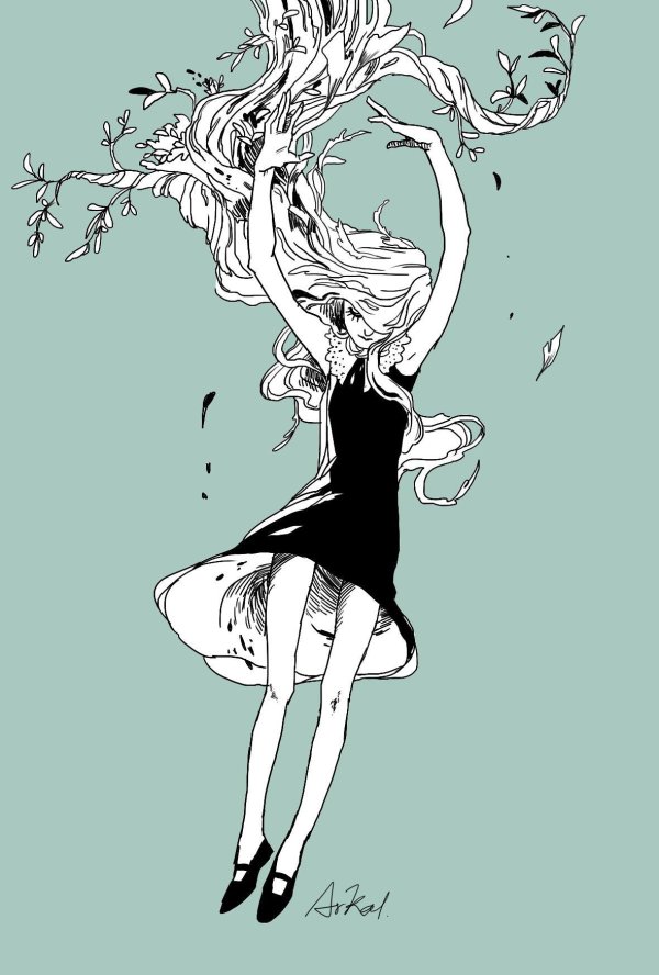 Девушка падает