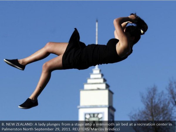 Девушка падает