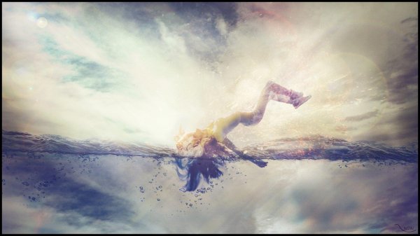 Девушка падает