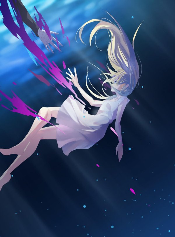 Девушка падает