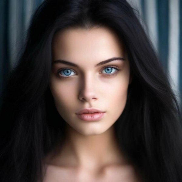 Девушка голубоглазая
