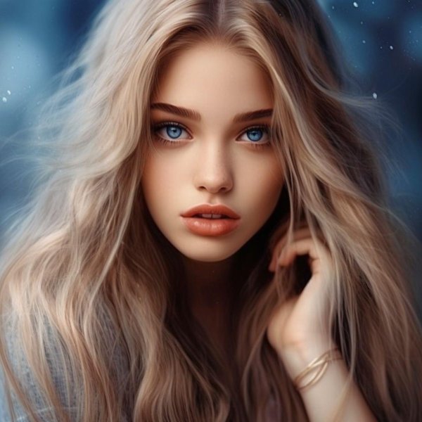Девушка голубоглазая