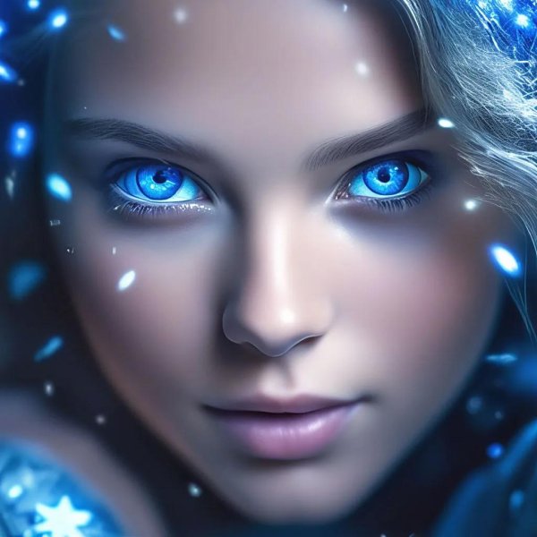 Девушка голубоглазая