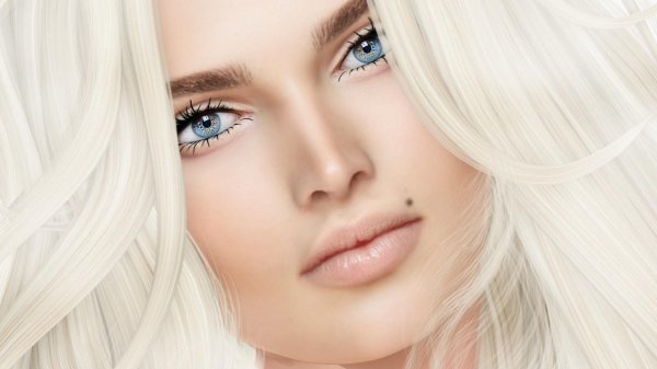 Девушка голубоглазая