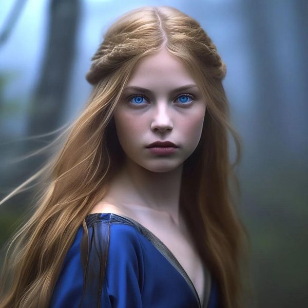 Девушка голубоглазая